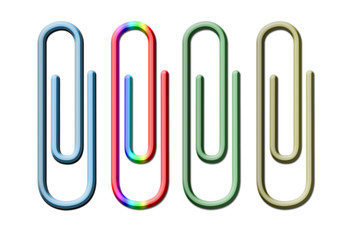 Obraz premium Clip de metal de colores. 