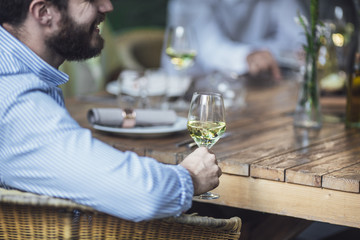 Man Enjoying Wine
