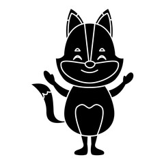 Cute fox head cartoon icon vector illustration graphic design