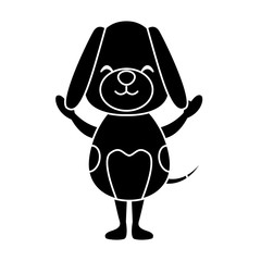 Cute dog head cartoon icon vector illustration graphic design