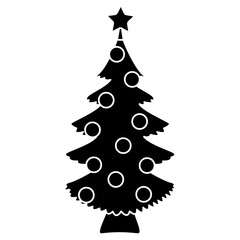 Cute Christmas tree icon vector illustration graphic design