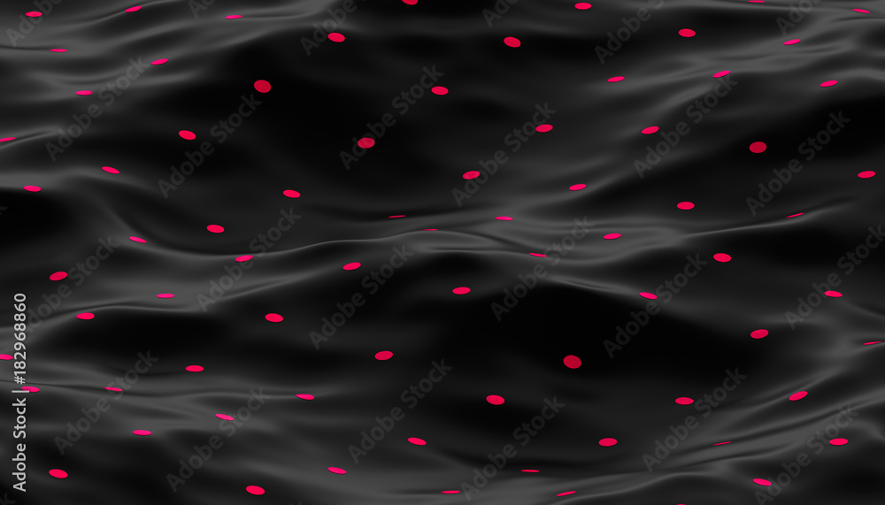 Poster abstract 3d rendering of smooth surface with ripples. cloth with waves. modern background design for