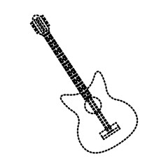 Fototapeta premium Eletric guitar instrument icon vector illustration graphic design