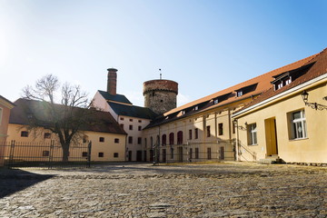 Tower of Kotnov castle with citizens brewery, Tabor, Czech Republic