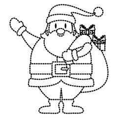 Funny santa claus cartoon icon vector illustration graphic design