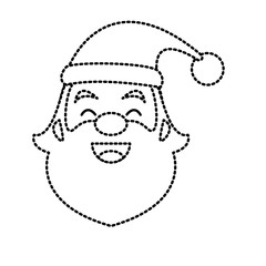 Santa claus funny face cartoon icon vector illustration graphic design
