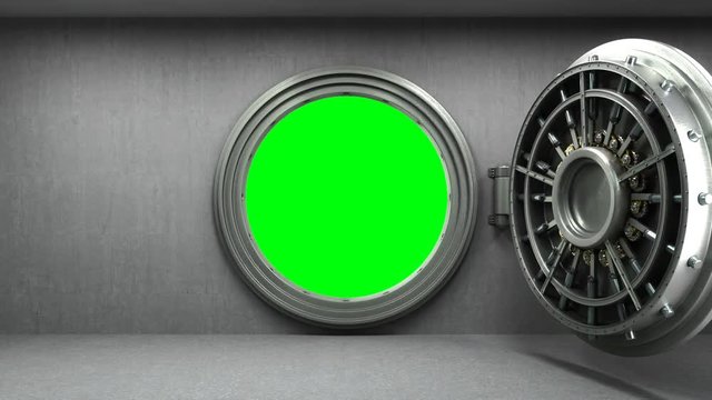 Opening Safe Door Of Bank Vault