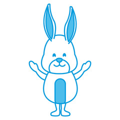 Cute bunny head cartoon icon vector illustration graphic design
