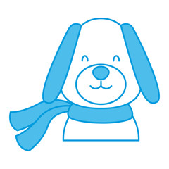 Dog with scarf icon vector illustration graphic design