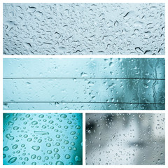 composition gouttes de pluie sur vitre
