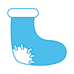 Christmas boot isolated icon vector illustration graphic design