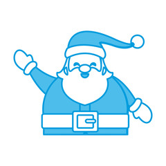 Santa claus funny face cartoon icon vector illustration graphic design