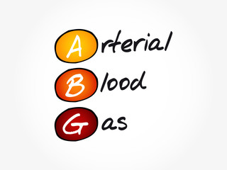 ABG - Arterial Blood Gas acronym, concept background