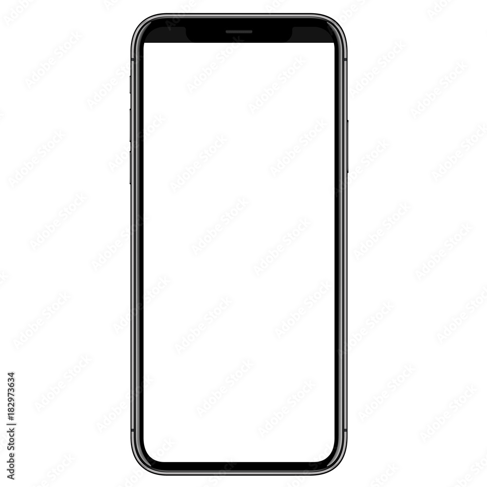 Aufkleber high detail phone front side vector drawing eps10 format isolated on white background