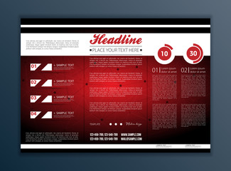 Modern Vector abstract brochure, report or flyer design template