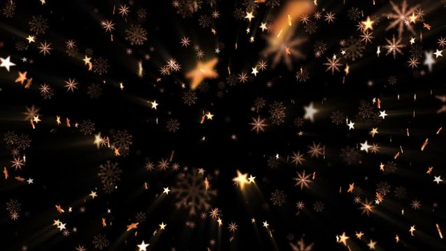 Golden Stars and Snowflakes HD