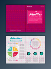 Naklejka premium Modern Vector abstract brochure, report or flyer design template