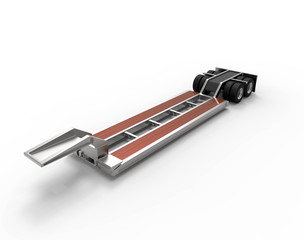 3d render of empty heavy goods trailer