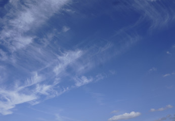 Heavenly blurry clouds blue sky