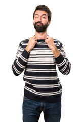 Fototapeta premium Happy man with beard