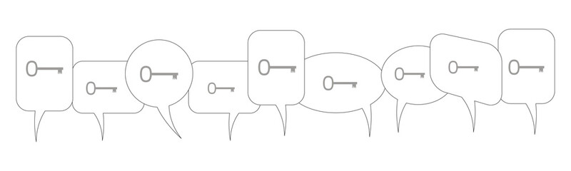 Sprechblasen - Schlüssel