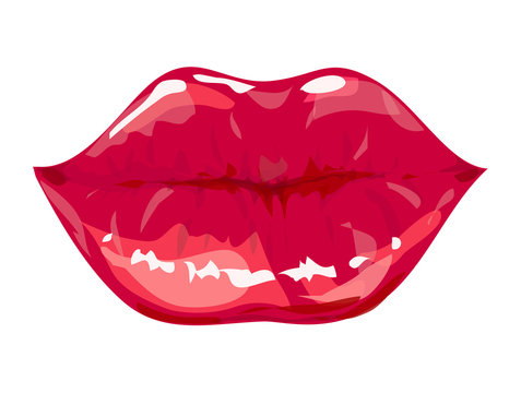 Woman lips vector illustration