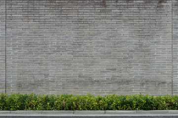 street wall background ,Industrial background, empty grunge urban street with warehouse brick wall