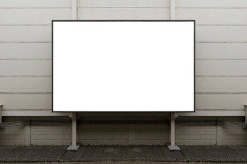 Obraz premium Large blank billboard on a street wall, banners with room to add your own text