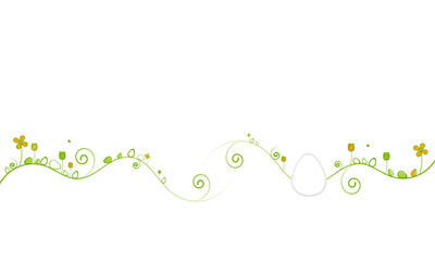 Ostereier Band Banner Welle Wellen Grün Hintergrund 