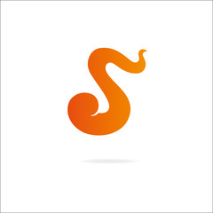 Letter S logo. Design template elements