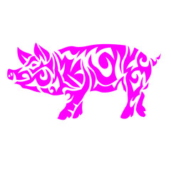 un cochon tribal 