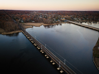 Aerial View of Red Bank Sunset