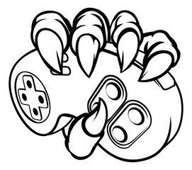 Monster or Animal Claws Holding Games Controller
