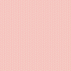 Hand drawn seamless vector pattern of a knitted stockinette stitch. Design concept for Christmas, winter, kids textile print, wallpaper, wrapping paper.