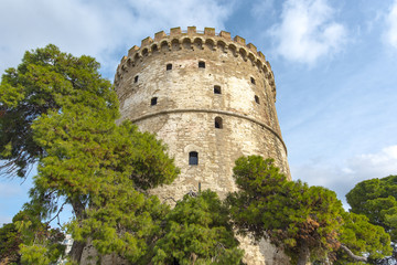 Fototapeta na wymiar Thessaloniki, Greece, White Tower symbol of the City