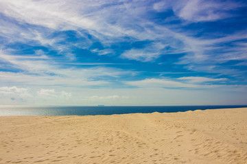 Fototapeta na wymiar Beach. Summer landscape. Punta Paloma beach, Tarifa, Spain.