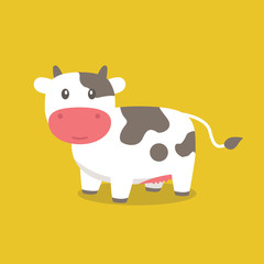 Cute Cow Vector, Cute Cow Cartoon,  Cow Cartoon, Cow Vector