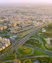 Iran road overpass. Tehran