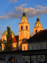 Fototapeta na wymiar View of the cathedral of ljubjana, slovenia