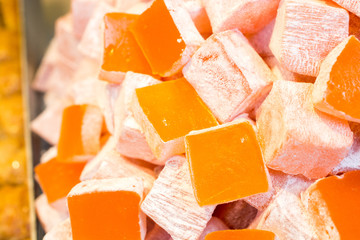 Traditional style turkish delight sweets