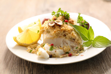 fish fillet and breaded