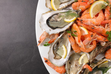 assorted fresh seafood platter