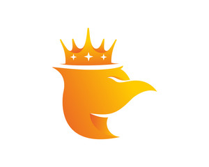 Fire Eagle Head With Crown Head Logo