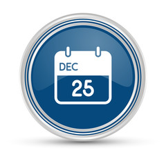 Obraz premium Blauer Button - Kalender - Weihnachten