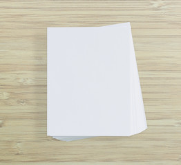 White Paper On Wood Table Of Background