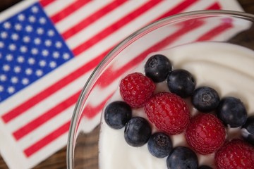 Close-up of fruit ice cream