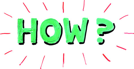 How Text White Board Illustration