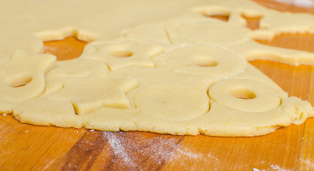 Baking christmas cookies