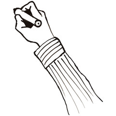 Writing Hand White Board Illustration