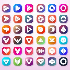 Modern Minimal Vector Logo for banner